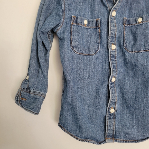 Carter's Toddler 3T Denim Button Long Sleeve Shirt - Picture 2 of 5